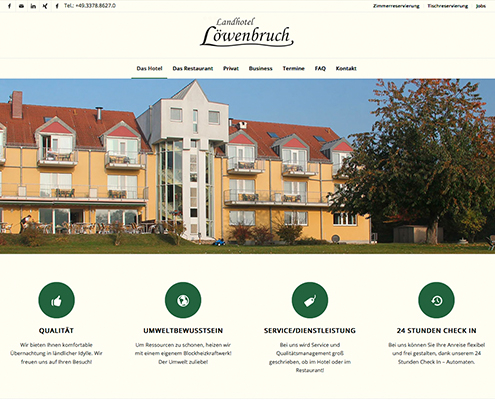 Bild Projekt Webdesign - für das Landhotel Löwenbruch
