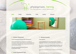 Bild Projekt Webdesign - für Physiopraxis Hennig - Ihre Physiotherapie in Wilhelmsruh