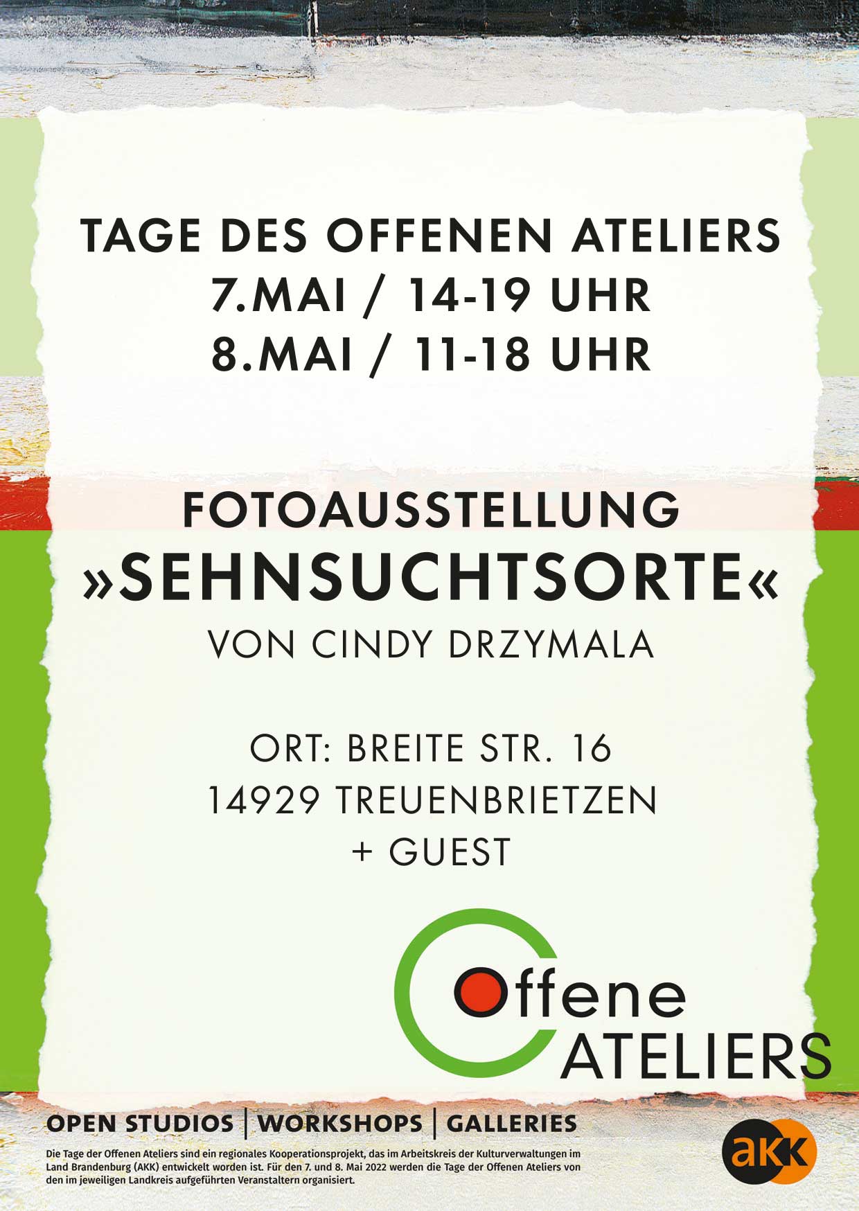 Flyer zum Tag des Offenen Ateliers 2022