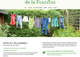 Projekt Webdesign - Wolleseide kaufen für Familie de la Fontaine