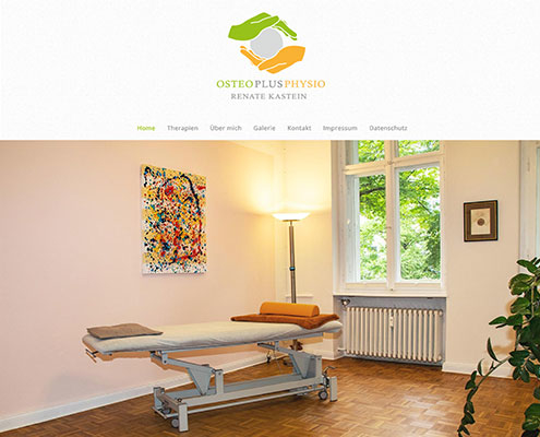 Projekt Webdesign - für Physiotherapie-Praxis OSTEO PLUS PHYSIO - von Renate Kastein